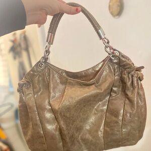 Michael Kors Metallic Tan Shoulder Bag